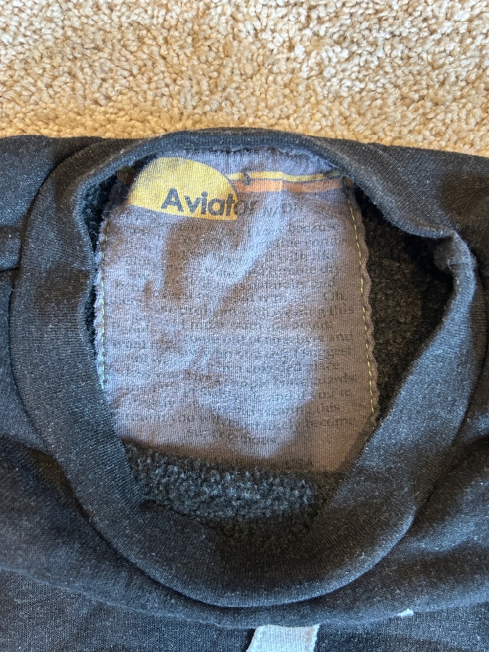 Aviator Nation Black Lightning Bolt Crewneck Sweatshirt - Picture 2 of 3
